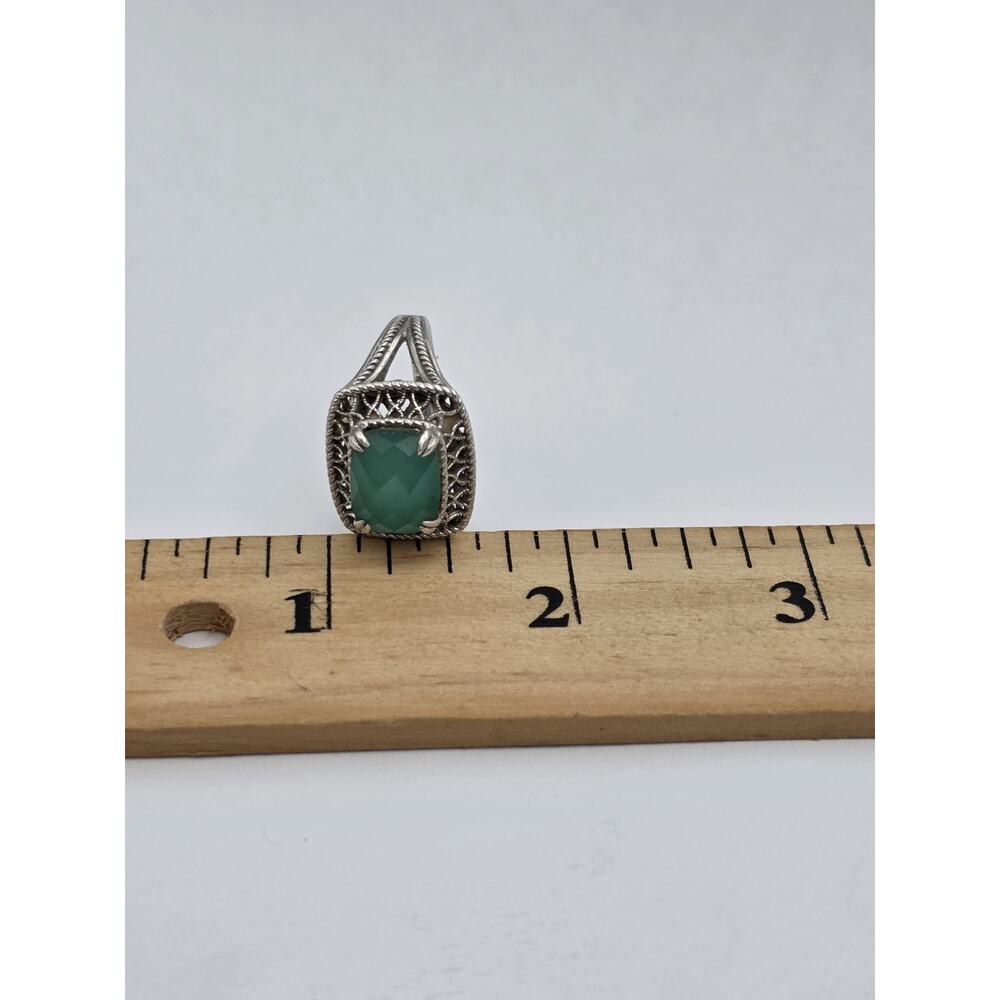 GABRIEL & CO. STERLING SILVER 925 GREEN CHALCEDONY RING SIZE 7 - Picture 15 of 15